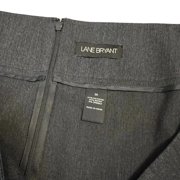 Lane Bryant Women's Charcoal Gray Flared Midi Skirt Size 20 - Picture 2 of 4